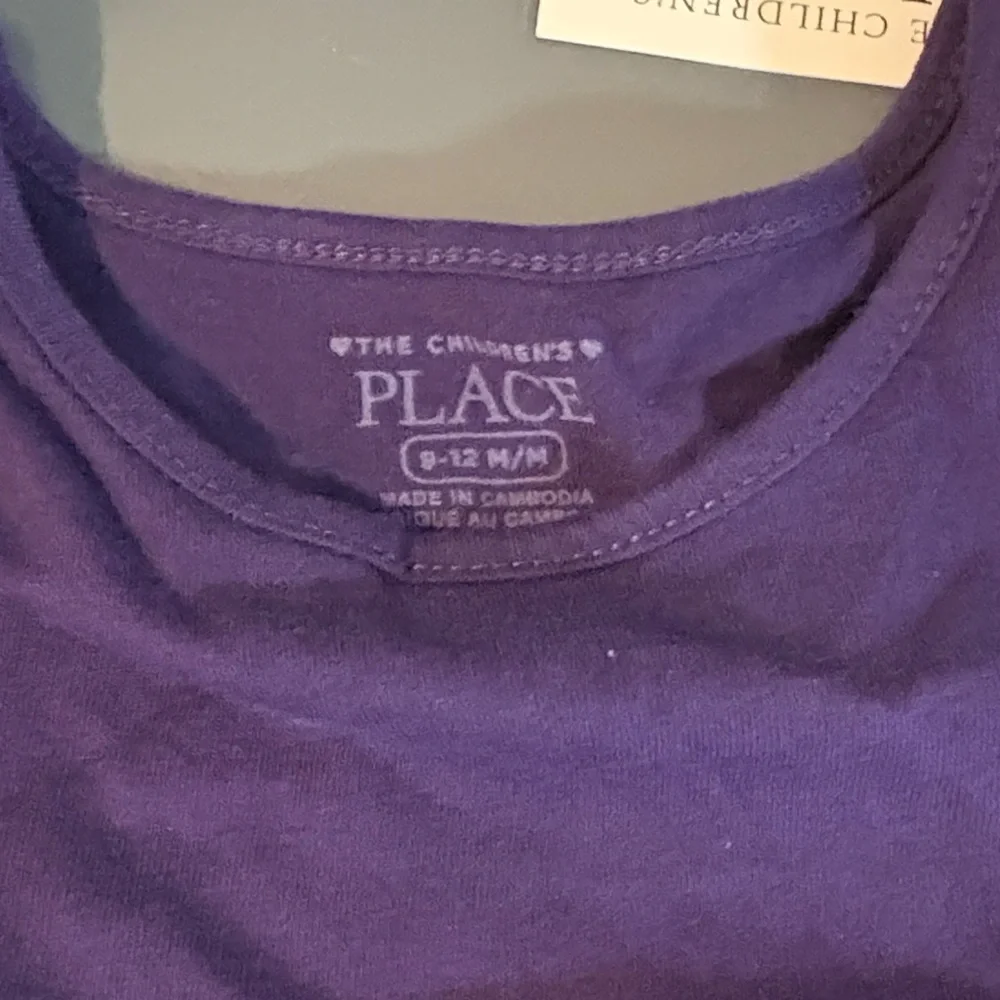 Purple Long-Sleeve Peplum Top for KiBrand Not Visible